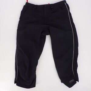 Gore Bike Wear Women's Sz S Nylon Wind Rain Shell Cropped Black Cycling Pants